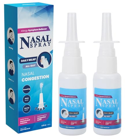Spray anti-ronflement (30 ml x 2) – Spray nasal anti-ronflement, une solution efficace contre le ronflement, améliore la respiration et favorise un sommeil réparateur, application facile la nuit