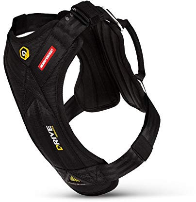 EzyDog Autogeschirr Hund – Crash-Getestet nach ECE R21 – Drive Sicherheitsgeschirr mit integrierter Gurtbefestigung fürs Auto (L, Schwarz)