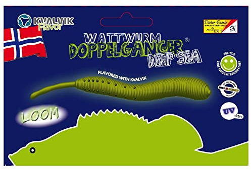 Dieter Eisele Wattwurm Doppelgänger Deep Sea 8cm - 5 Gummiwürmer, Farbe:Wattwurm grün