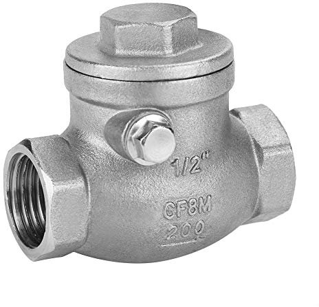 Rückschlagventil,1/2 Zoll DN15 Edelstahl 304 Einweg Rückschlagventil Innengewinde WOG 200PSI,DN15 1/2 Check Valve
