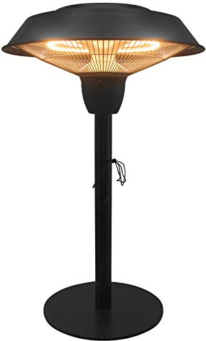 Jet-Line® | Elektrischer Heizstrahler | Heizlampe Pollux | Terrassenstrahler schwarz | Terrassenheizer in Form einer Tischlampe | Stehlampe outdoor | 1500 W