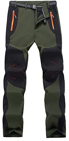 Freiesoldaten Hombres Al Aire Libre Pantalones de Senderismo Ligero Resistente al Agua Caminando Pantalones de Caza con Cinturón