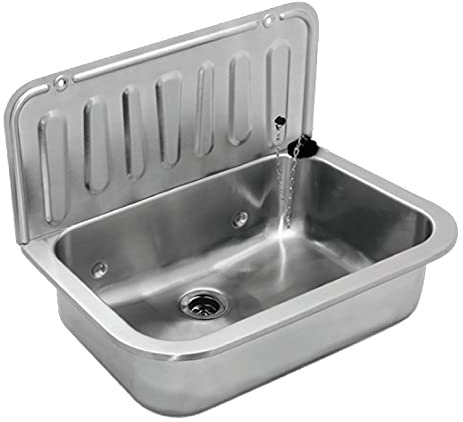 Edelstahl - Wandausgussbecken, 495 x 367 x 325 mm, bestens geeignet für Waschküche, Garage oder Keller - 80200400