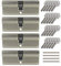 LÖWEN 80 mm 4x Zylinderschloss 40/40 Doppelzylinder gleichschließend Massive Schließzylinder inkl. 20 Wendeschlüssel A:40 B:40 4 er Set (80 mm 40/40, Profilzylinder 4 er Set gleichschließend)