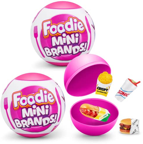 5 Surprise Foodie Mini Brands Überraschungskapsel - Echte Miniaturmarken Sammlerspielzeug (2er Pack)