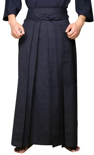 Japan Kendo Aikido Hapkido Kampfsport Kleidung Sportbekleidung Hakama für Herren Damen Traditionelle Kleidung, Dunkelblau, XS-160cm