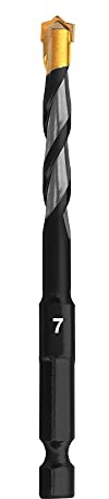 Multi Material Bohrer Ø 7 mm Multi Construction Ultimate Professional Hex-9 Rotations- und Schlagbohrer-Zubehör, Mehrzweck-Bohren für Metall Block Ziegel weiche Fliesen Holz Kunststoff