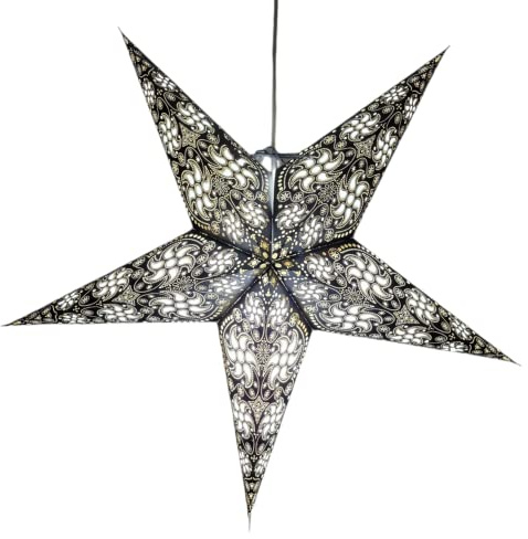 YEPSIO Papper stjärna lykta lampskärm papper stjärna ljus nyanser stor 60 cm stjärna hängande dekorationer för jul bröllop heminredning fest Galaxy 07