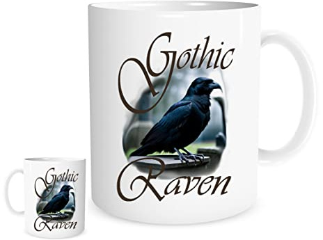 11OZ Gothic Raven Mug for Tea or Coffee Fantasy Horror