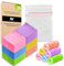 DualVertex 30 Microfibre Makeup Remover Wipes for Face Cleansing with 1 Laundry Bag - 15 x 15cm Make Up Removing Towel & Reusable Cleansing Cloth - Multipurpose Soft Facial Wipes in 6 Colors