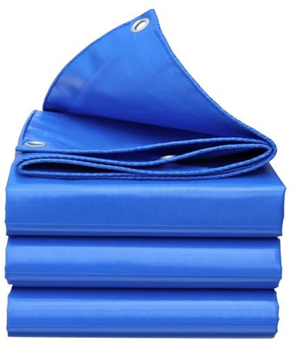 HUHJYUGE Telone Impermeabile per Esterno 1x1m, Telo Telone PVC Multiuso Occhiellato, Telo Impermeabile Pieghevole in Plastica, Telo Resistente alle Intemperie Protezione Solare