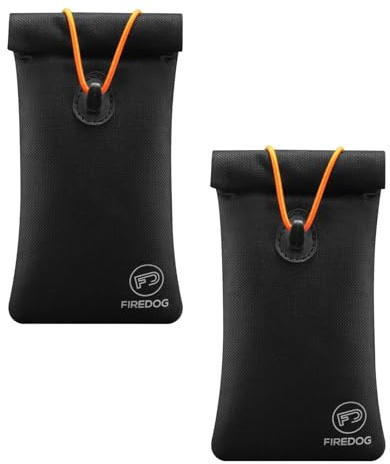 FIREDOG 2-Pack Faraday Pouch for Car Keys, Key Signal Blocking Bag, Anti Theft Car Protection, Keyless Entry Fob Signal Blocking Bag (Black)