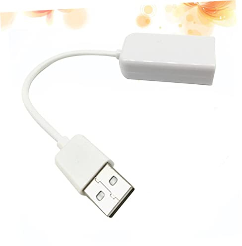 BESTonZON Prises Casque et Microphone Son avec câble Carte Adaptateur Audio USB Son pour Ordinateur Portable Carte Son stéréo Distributeur Blanche