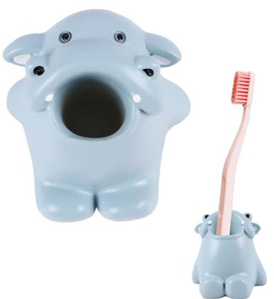Niedlicher Mini-Zahnbürstenhalter mit Cartoon-Tier-Nilpferd, Ständer für Badezimmer