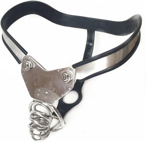 PPEEVOLERU 316 Edelstahl Männlicher Keuschheitsgürtel Hohlkeuschheit Gerät Penis Käfig Metall BDSM Sex Produkte Für Männer,Waist 70~76cm