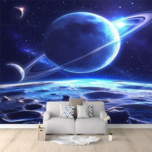 Fototapete 250 x 175 cm Moderne Wandtapete für Schlafzimmer und Wohnzimmer - Vlies Tapeten mit UV-Beständigkeit und Geruchsfreiheit - Wandbild mit Weltraum-Universum-Planet