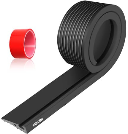 LIEKUMM Rampe de seuil de porte en PVC - Hauteur : 1,5 cm - Charge maximale : 800 kg - Pour fauteuil roulant électrique - Pour l'intérieur et l'extérieur - Noir