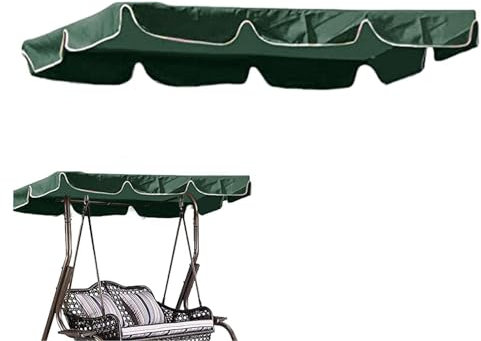 Swing Chair Outdoor Canopy Replacement, 2-3 Seater Garden Swing Seat Canopy Waterproof, Windproof Anti-UV Heavy Duty Rip Proof Garden Hammock Top Porch Top, Garden Furniture