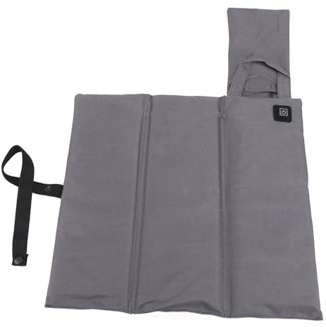 Cuscino del Sedile Riscaldato Piegato Portatile, Cuscino del Sedile Riscaldato in Poliestere Caldo e Confortevole per Interni Ed Esterni Design Unico Tripla Piega per il (GREY)