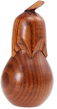 Garneck Kreativer Zahnstocherhalter Form Aubergine Aus Holz Vintage Zahnstocher-Box Für Stilvolle Tischdekoration Zu Hause Restaurant Tragbar Und Praktisch Für Feiern