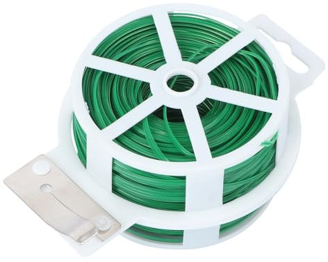 KONTONTY Hilo De 100 M Recubierto De Plástico Ecológico para Atar Plantas De Jardín Lazos para Tallos De Tomate Lazos para Jardinería