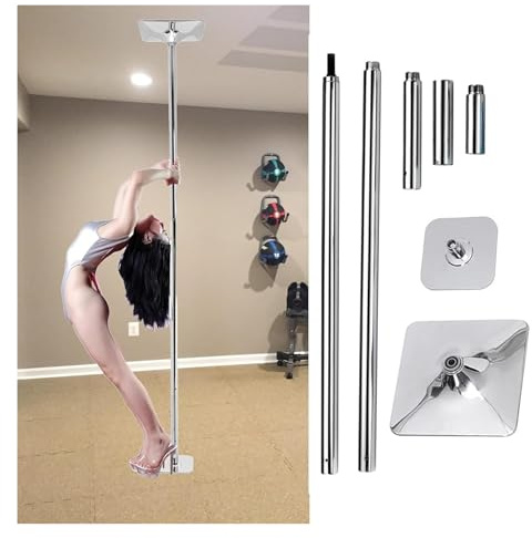 MMDXDLX Pole Dance Stange Abnehmbares Fitness-Stangen-Set for Heimtraining, Club, Party, Kneipe, rotierende statische Tanzstange, belastbar mit 200 kg(224CM-274CM(7.3ft-9ft))