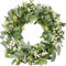 Corona di Eucalipto Artificiale, Ghirlanda di Eucalipto per la Porta di Casa, Ghirlanda Verde Primaverile ed Estiva, Artificiale Eucalyptus Ghirlanda, per Porta d'Ingresso Parete Finestra Decorazione