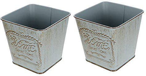 HEMOTON 2pièces Pot De Fleurs pour Plantes Seau De Jardin Rétro Ornement De Seau pour Maison Jardin