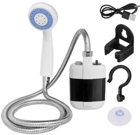 Ducha Portátil para Acampada - Ducha Eléctrica Recargable,Equipo Eléctrico De Mano Para Aseo Personal Y Mascotas