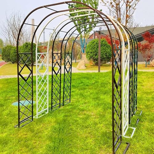 Enrejado de arco de jardín de metal, cenador resistente a la intemperie para plantas trepadoras, vides y rosas