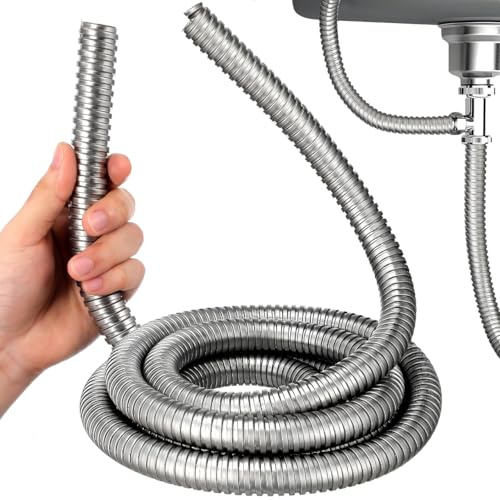 VANZACK Kabelskyddsslang av rostfritt stål flexibel metallgängslang för kabelskydd kabelkanal för skrivbord TV dator hemmabio kontor och hem