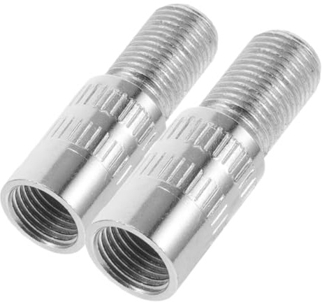 Yardwe 2 Stück Metall Ventilverlängerung 25mm Verchromt Universell Kompatibel für Auto Motorrad LKW Reifenventilkappen Adapter