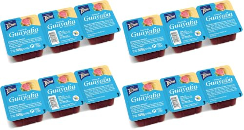 Tirma Crema de Guayaba en Barquetas | Dulce de Guayaba de Canarias | Mermelada de Guayaba | Pasta de Guayaba | Membrillo de Guayaba | 300g (Paquete de 4)