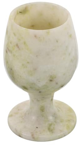 Jade Kelch Vintage Mittelalterlicher Trinkbecher für Besondere Anlässe | Glänzende Oberfläche, Abriebfestes Jade, Dekorative Form, für Festliche Tafeln, Zeremonien, Sammelstücke