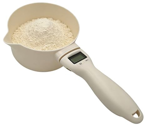 Cuchara medidora digital – Báscula de cocina recargable USB de 11.4 pulgadas | Cuchara de medición de alimentos ABS de alta precisión de 1 a 800 g – Gramos precisos Ml Oz Tazas Cuchara Escala para