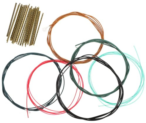 Gatuida Set di Corde Resistenti per Chitarra Classica Colorate, Accessori per Chitarristi, in Lega di Alluminio e Ottone e Facili da Installare