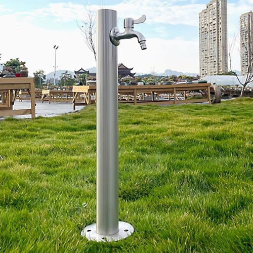 Rubinetto per fontana da giardino in acciaio inossidabile, colonna d'acqua a uscita singola per esterni, per un'irrigazione efficiente del giardino
