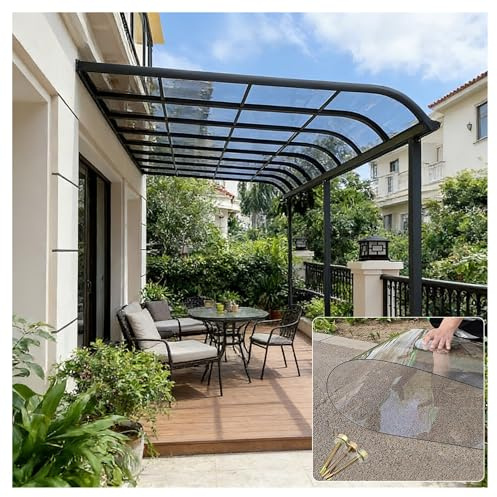 Strapazierfähige Polycarbonat-Dachbahnen, 1,2 x 1 m, Außenpaneele für Gewächshäuser, Schuppen, Carports und Hütten, leicht zu schneiden, PC-Ausdauerbrett, UV-beständig, leicht