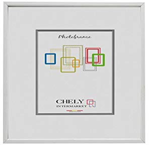 CHELY INTERMARKET | 5A3C | Marco de fotos 20x20cm MOD-3507 (Blanco) | Estilo galería | Marco de madera para decoración de casa | Fotografías de boda | Listado de precios.(3507-20x20-0,35)