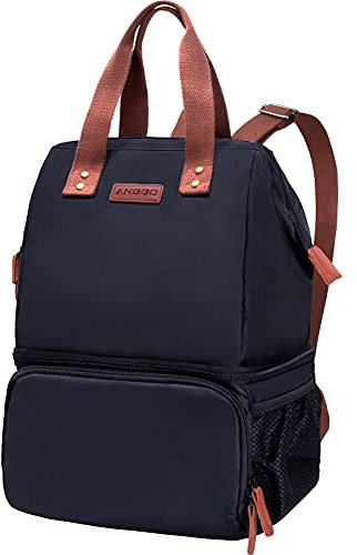 ANGGO Kühltasche Picknicktasche, 20L Kühlrucksack Thermotasche Grosse Kapazität Wasserdicht und Auslaufsicher, Doppelschicht Cooler Bag Isoliertasche für Strand, Picknick, Camping, BBQ, Wandern