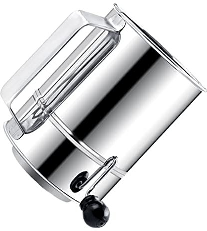 Cabilock 1 Pc Tamiz De Harina De Acero Inoxidable Gran Tamiz para Hornear Taza Vaso Tamiz Redondo Tamiz De Harina Profesional Tamiz De Harina De Manivela Manual Cedazo Mano Tazón De Azúcar