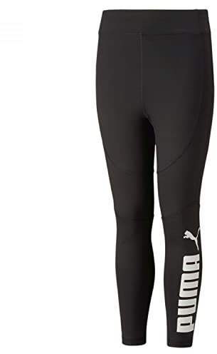 PUMA Mädchen Favorite Logo High Waist 7/8 Tights G Strumpfhose, Puma Black-puma Weiß, 164 EU