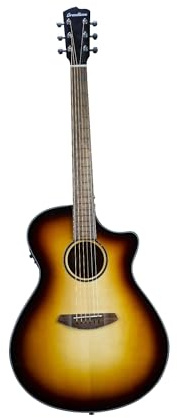 Breedlove Discovery S Concerto Edgeburst CE European Spruce African Mahogany Acoustic Electric Guitar (Natural Gloss)