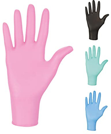 Vivezen - Lot de 2 boites de 100 gants nitrile jetables - non poudrés - Plusieurs tailles et coloris