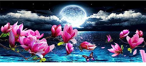 SHEGZHUC Diamond Painting Sommer See Landschaft 110x50cm Diamant Mosaik Bastelset für Erwachsene