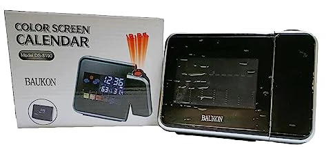 Digital Color Weather Station Alarm Clock Time with LCD Projection