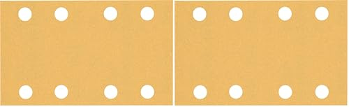 Bosch Professional 10x Schleifpapier Expert C470 mit 8 Löchern (für Hartholz, Farbe auf Holz, 80x133 mm, Körnung 120, Zubehör Schwingschleifer) (Packung mit 2)