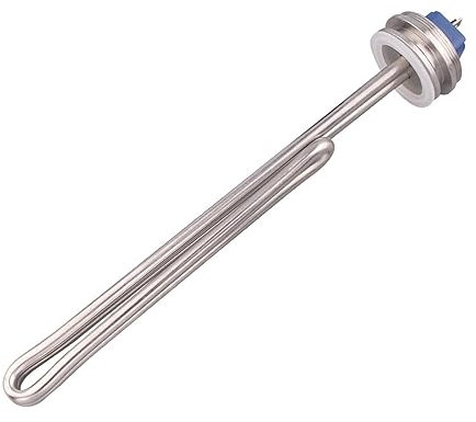 MSEURO Water Heating Element 1.5inch Tri-clamp Immersion Heater with SUS Cover Liquid Heater for Brewing 240v 2.5kw to 5.5kw Lucky (Size : Heater -Black cover, Color : 5.5kw L355mm)