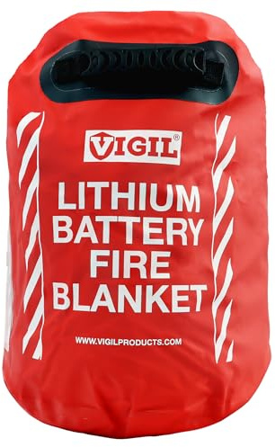 Lithium Fire Blanket - Fibreglass Blankets for Small to Medium Devices - Retardant Extinguisher for Garages, Workshops, Recycling Centers and More - 4m x 3m