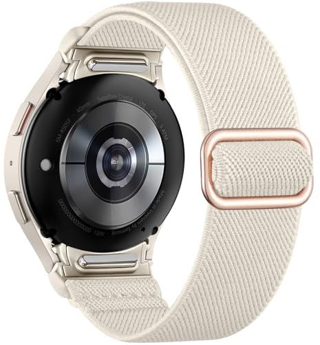 Mastten Nylon elastiskt armband för Samsung Galaxy Watch 7/6/5/4 40 mm 44 mm, Classic, Pro, FE – snabbkoppling sportband för kvinnor och män, polarstjärna